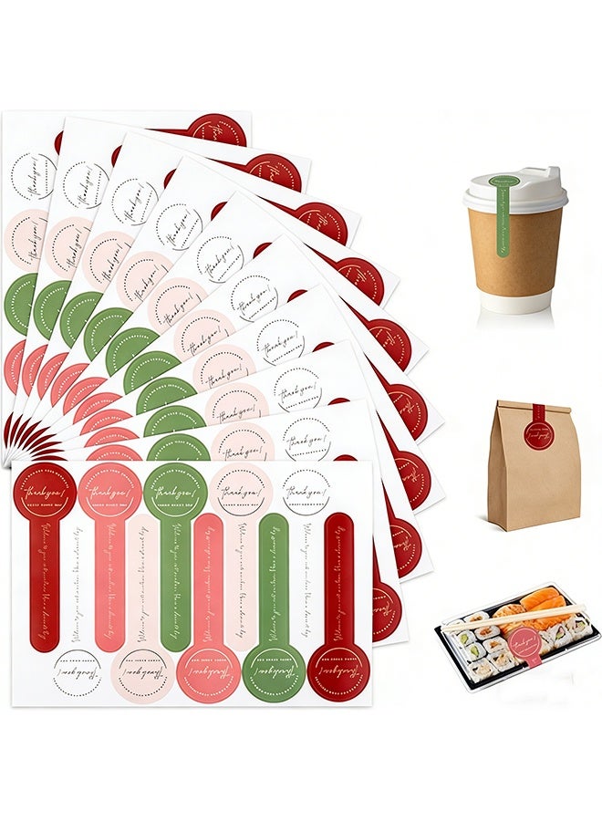 Happy D 150PCS Handmade Food Baking Label Stickers - Long Colorful Sealing Labels for Candy, Bread, and Baked Goods Packaging - Image 1